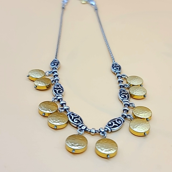 Brighton "SYMPHONY" Balinese Bead & Hammered Gold Dangles Necklace 💛 - Picture 7 of 10